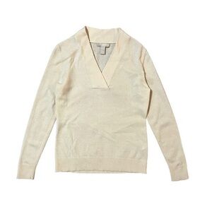 Banana Republic Cream V-Neck Sweater